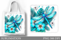 Dragonfly Tote Bag Design. Dragonfly Sublimation Product Image 1