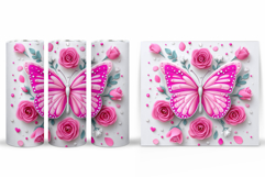 Butterfly Flowers Tumbler. Butterfly Tumbler Sublimation Product Image 2