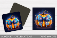 Pumpkin Magnet Design. Pumpkin Sublimation Product Image 1