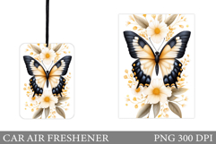 Butterfly Car Air Freshener. Car Air Freshener Sublimation Product Image 1