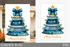 Christmas Tree Garden Flag. Christmas Garden Flag Design Product Image 1
