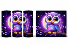 Cute Owl Tumbler Design. Owl Sublimation Product Image 2