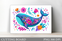 Whale Cutting Board Design. Whale Sublimation Product Image 1