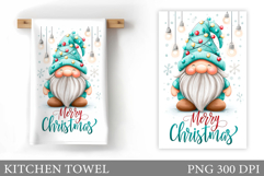 Christmas Kitchen Towel. Christmas Gnome Kitchen Towel Product Image 1