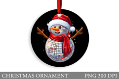 Snowman Christmas Ornament. Snowman Ornament Design Product Image 1