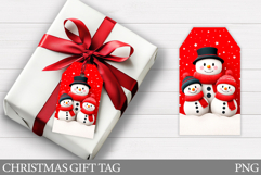 Christmas Snowman Gift Tag. Christmas Gift Tags Printable Product Image 1