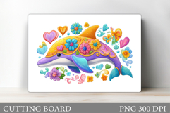 Dolphin Cutting Board Design. Dolphin Sublimation Product Image 1