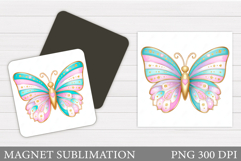 Butterfly Magnet Design. Butterfly Sublimation Product Image 1