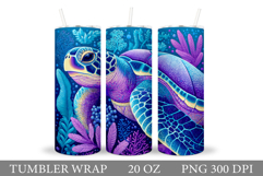 Turtle Tumbler Design. Sea Turtle Tumbler Sublimation Product Image 1