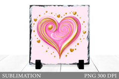 Heart Slate Design. Valentines Heart Sublimation Product Image 1