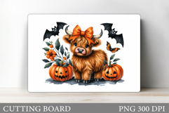 Highland Cow Cutting Board. Halloween Cutting Board Design Product Image 1