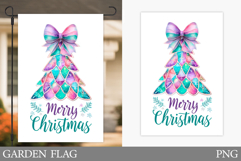 Christmas Tree Garden Flag. Christmas Garden Flag Design Product Image 1