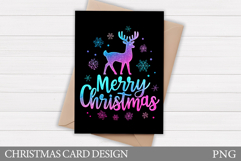Christmas Deer Card Printable. Christmas Card Design Product Image 1