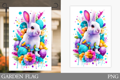 Easter Bunny Garden Flag. Easter Garden Flag Design Product Image 1