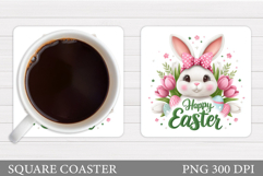 Easter Bunny Coaster. Bunny Easter Coaster Design Product Image 1