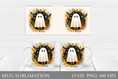 Ghost Mug Sublimation. Halloween Mug Design Product Image 1