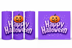 Happy Halloween Tumbler. Cute Pumpkin Tumbler Sublimation Product Image 2