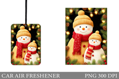 Snowman Car Air Freshener. Christmas Car Air Freshener Product Image 1