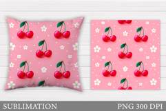Cherry Pillow Design. Cherries Sublimation Product Image 1