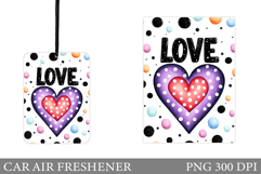 Love Car Air Freshener. Valentines Car Air Freshener Design Product Image 1