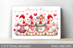 Valentines Chicken Cutting Board. Valentines Cutting Board Product Image 1