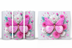 Butterfly Flowers Tumbler. Butterfly Tumbler Sublimation Product Image 2