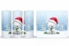 Polar Bear Tumbler Design. Christmas Tumbler Sublimation Product Image 2