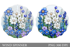 Wildflowers Wind Spinner. Flowers Wind Spinner Design Product Image 1