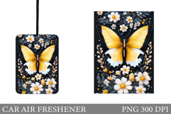 Butterfly Car Air Freshener Design. Butterfly Sublimation Product Image 1