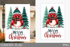 Christmas Cardinal Garden Flag. Christmas Garden Flag Design Product Image 1