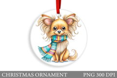 Cute Dog Christmas Ornament. Christmas Ornament Design Product Image 1