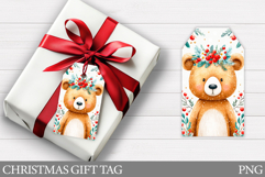 Christmas Gift Tags. Christmas Bear Gift Tag Printable Product Image 1
