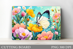 Butterfly Cutting Board Design. Butterfly Sublimation Product Image 1