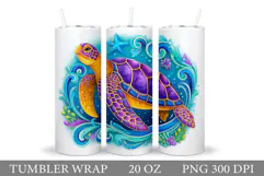 Turtle Tumbler Design. Turtle Tumbler Sublimation Product Image 1