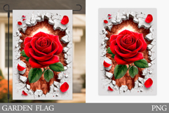 Rose Garden Flag Design. Flowers Garden Flag Sublimation Product Image 1