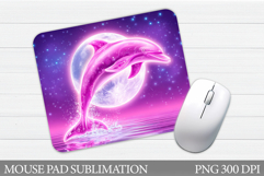 Dolphin Mouse Pad Sublimation. Cute Dolphin Sublimation Product Image 1