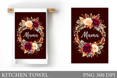 Mother's Day Kitchen Towel. Mother's Day Sublimation Product Image 1