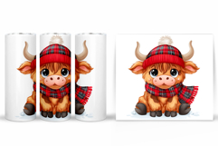 Christmas Cow Tumbler Design. Christmas Tumbler Sublimation Product Image 2