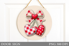 Valentines Cherry Door Sign. Valentines Door Sign Design Product Image 1
