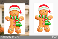 Gingerbread Garden Flag. Christmas Garden Flag Design Product Image 1