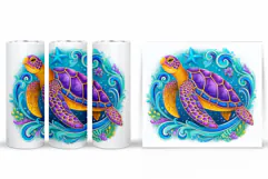 Turtle Tumbler Design. Turtle Tumbler Sublimation Product Image 2