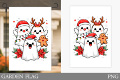 Christmas Ghost Garden Flag. Christmas Garden Flag Design Product Image 1