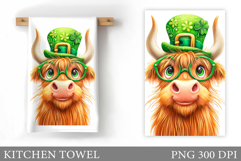 St Patrick Cow Kitchen Towel. St Patrick Kitchen Towel Product Image 1