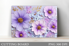 Floral Cutting Board Design. Flowers Cutting Board Product Image 1