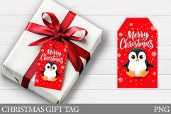 Christmas Penguin Gift Tag. Christmas Gift Tag Printable Product Image 1
