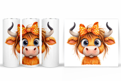 Cute Cow Tumbler Design. Funny Cow Tumbler Sublimation Product Image 2