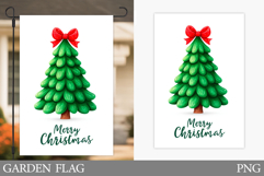 Christmas Tree Garden Flag. Christmas Garden Flag Design Product Image 1