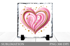 Valentines Heart Slate Design. Valentines Sublimation Product Image 1