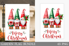 Christmas Gnome Garden Flag. Christmas Garden Flag Design Product Image 1