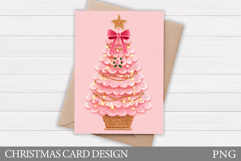 Christmas Card Printable. Christmas Tree Card Design Product Image 1